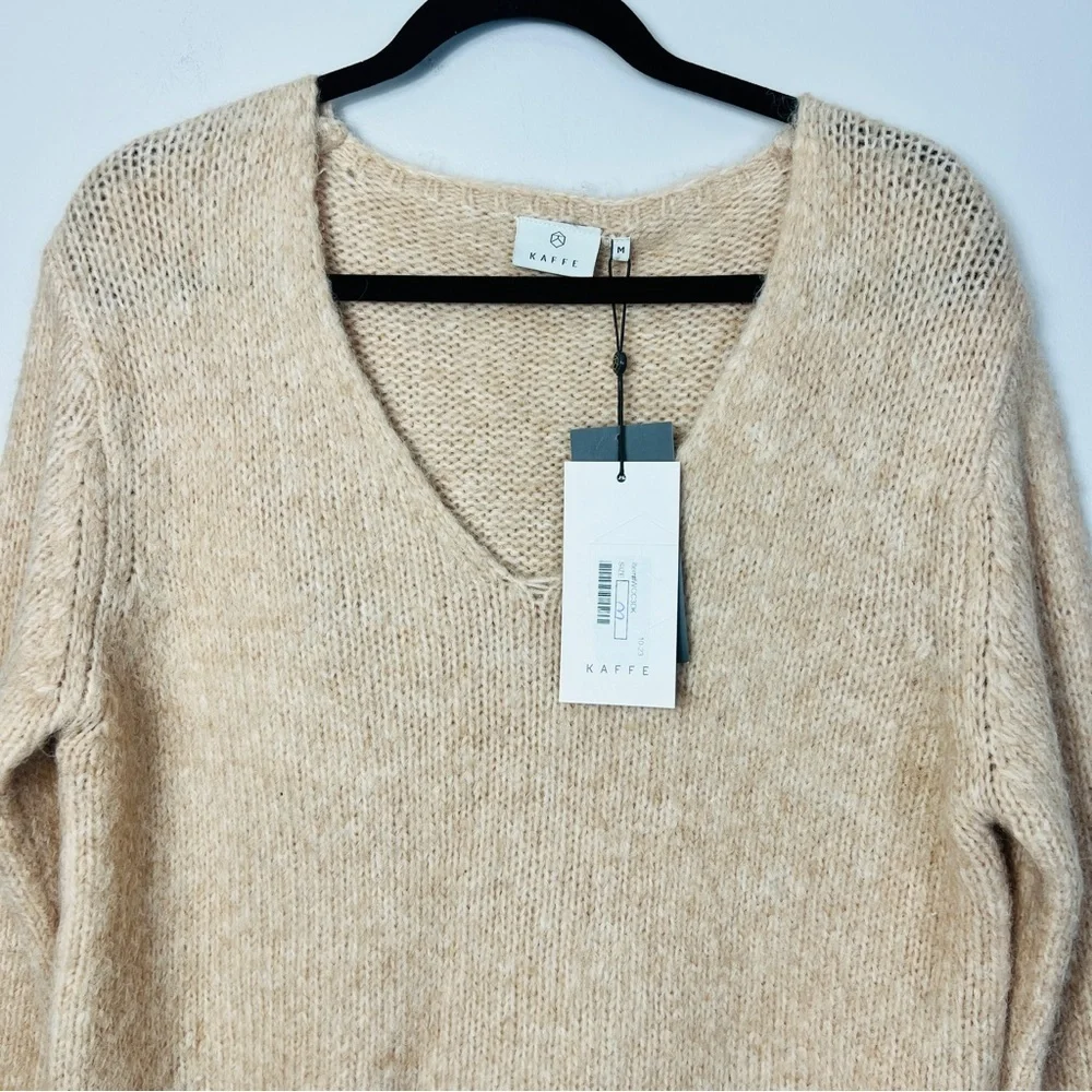 Kaffe KAalioma Smoke Gray Pullover sweater Wool Blend women size M - Picture 9 of 15
